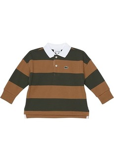 Lacoste Long Sleeve Striped Color-Block Polo Shirt (Toddler/Little Kids/Big Kids)