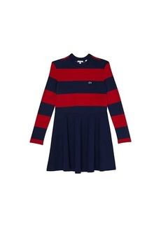 Lacoste Long Sleeve Striped Dress (Toddler/Little Kids/Big Kids)