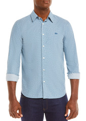 Men's Lacoste Slim Fit Tennis Ball Print Button-Up Shirt
