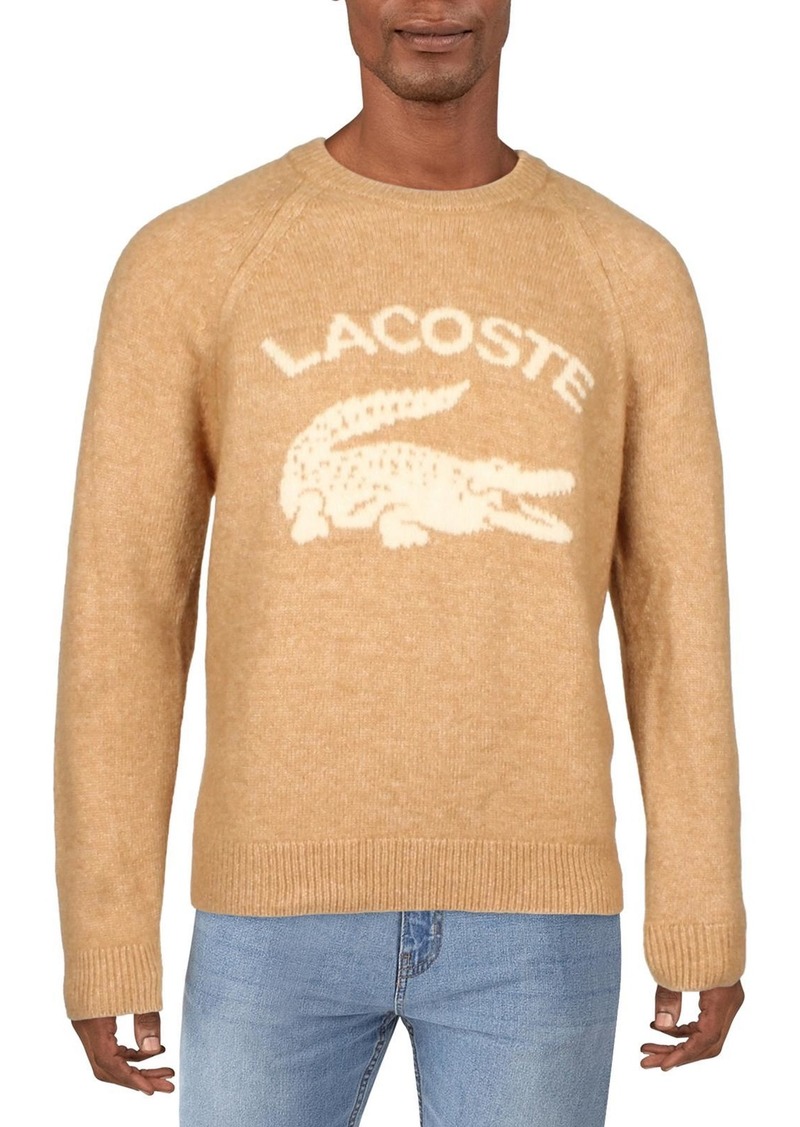 Lacoste Mens Wool Blend Logo Pullover Sweater