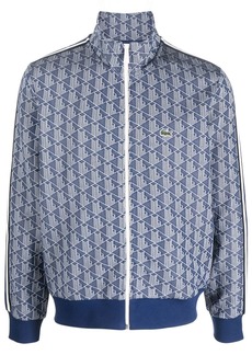 Lacoste monogram-pattern long-sleeved sweatshirt
