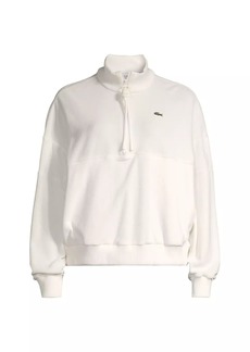 Lacoste Oversized Half-Zip Sweatshirt