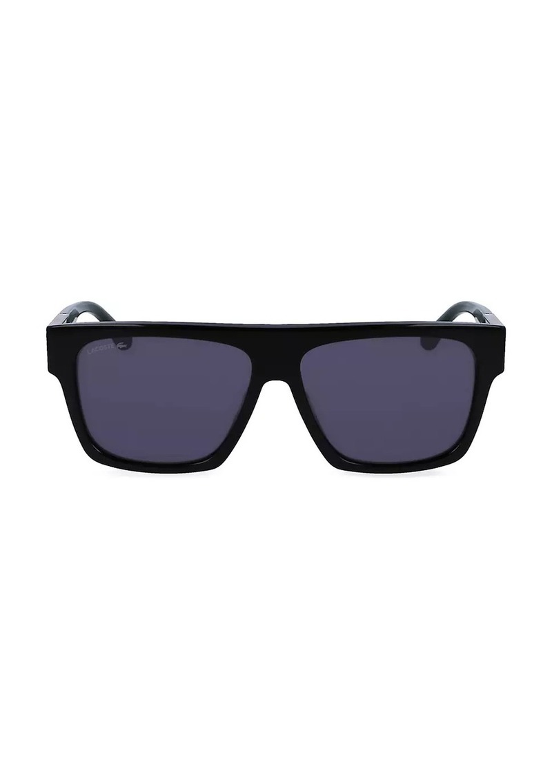 Lacoste Premium & Heritage 57MM Rectangular Sunglasses