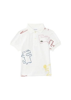 Lacoste Short Sleeve Aop Tennis Play Croc Polo Shirt (Little Kid/Toddler/Big Kid)