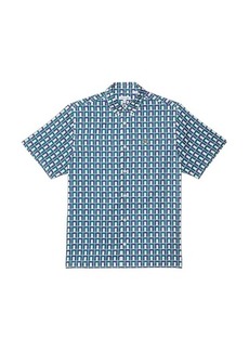 Lacoste Short Sleeve Button Down Collared Shirt with Aop (Little Kid/Toddler/Big Kid)