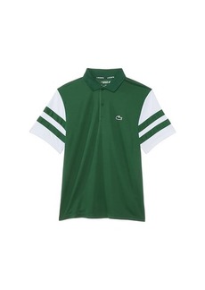 Lacoste Short Sleeve Color Blocked Sleeve Polo Shirt (Little Kid/Toddler/Big Kid)