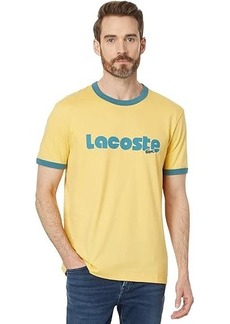 Short Sleeve Regular Fit Tee Shirt w/ Large Lacoste Wording