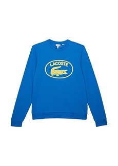 Lacoste Solid Crew Neck Graphic Sweatshirt (Toddler/Little Kids/Big Kids)
