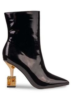 Lady Couture Crown Sculpture Heel Ankle Boots