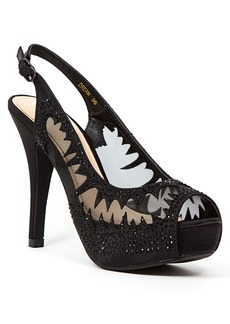 LADY COUTURE Dream Peep Toe Slingback Pump in Black at Nordstrom Rack