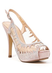 LADY COUTURE Dream Peep Toe Slingback Pump in Champagne at Nordstrom Rack