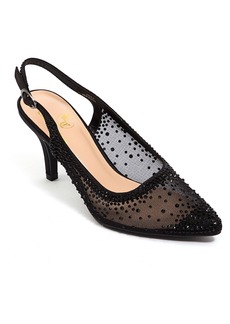 LADY COUTURE Lola Embellished Pointed Toe Slingback Pump in Black at Nordstrom Rack