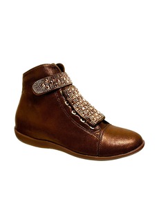 LADY COUTURE Rock Embellished Metallic Wedge Sneaker in Bronze at Nordstrom Rack