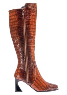 Lady Couture London Crocodile Embossed Tall Boots