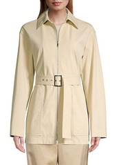 Lafayette 148 Allegra Belted Pima Cotton Jacket