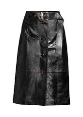 Lafayette 148 Avalon Leather Skirt