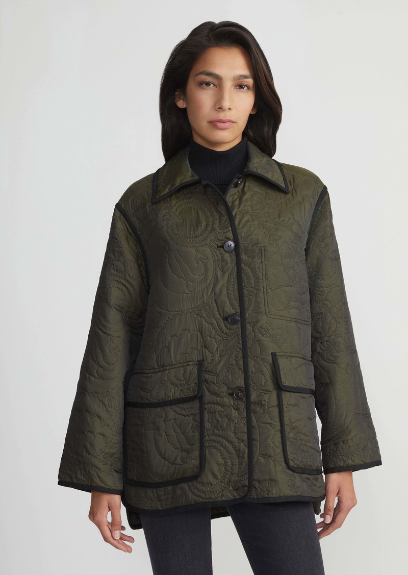 Lafayette 148 Bohemia Bloom Quilted Jacquard Jacket