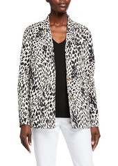 Lafayette 148 Coleman Cheetah-Print Twill Jacket