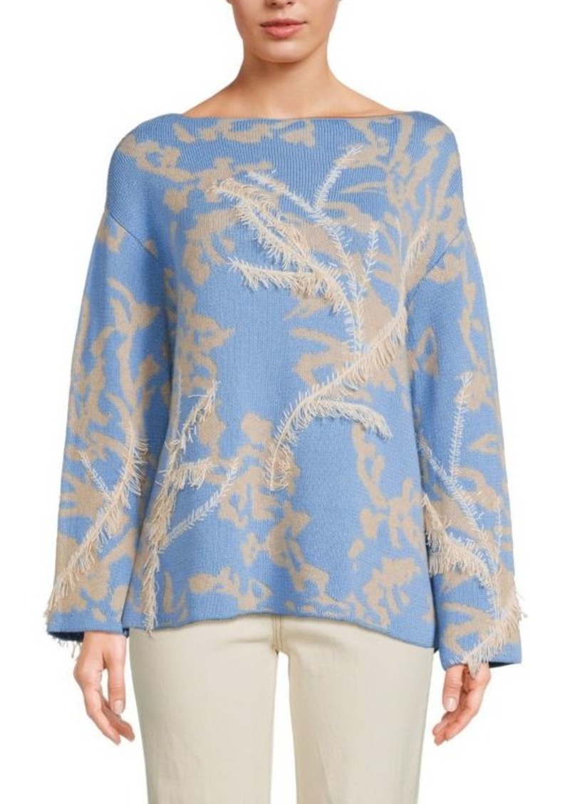 Lafayette 148 Drop Shoulder Silk Blend Sweater