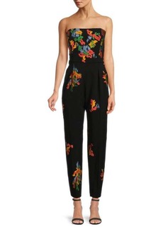 Lafayette 148 Embroidered Strapless Jumpsuit