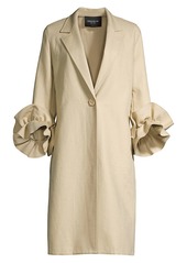 Lafayette 148 Emmie Ruffle-Sleeve Coat
