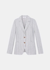 Lafayette 148 French Stripe Linen Blazer