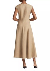 Lafayette 148 Fringe Seam A-Line Dress