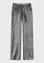 Lafayette 148 Gates High-Rise Straight-Leg Sequin Pants