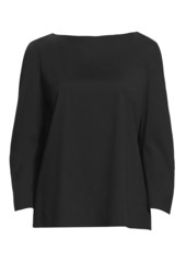 Lafayette 148 June Ruched-Sleeve Blouse