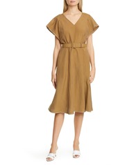 Lafayette 148 Kline Silk & Linen Blend Dress
