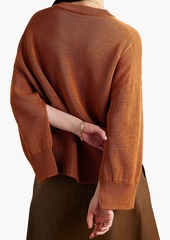 Lafayette 148 - Cotton-blend sweater - Brown - L