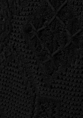 Lafayette 148 - Crochet-knit cotton midi dress - Black - M