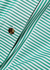 Lafayette 148 - Greyson striped cotton-poplin shirt - Green - S