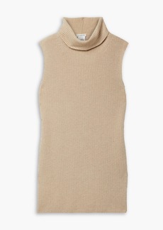 Lafayette 148 - Ribbed wool and cashmere-blend turtleneck tunic - Neutral - M