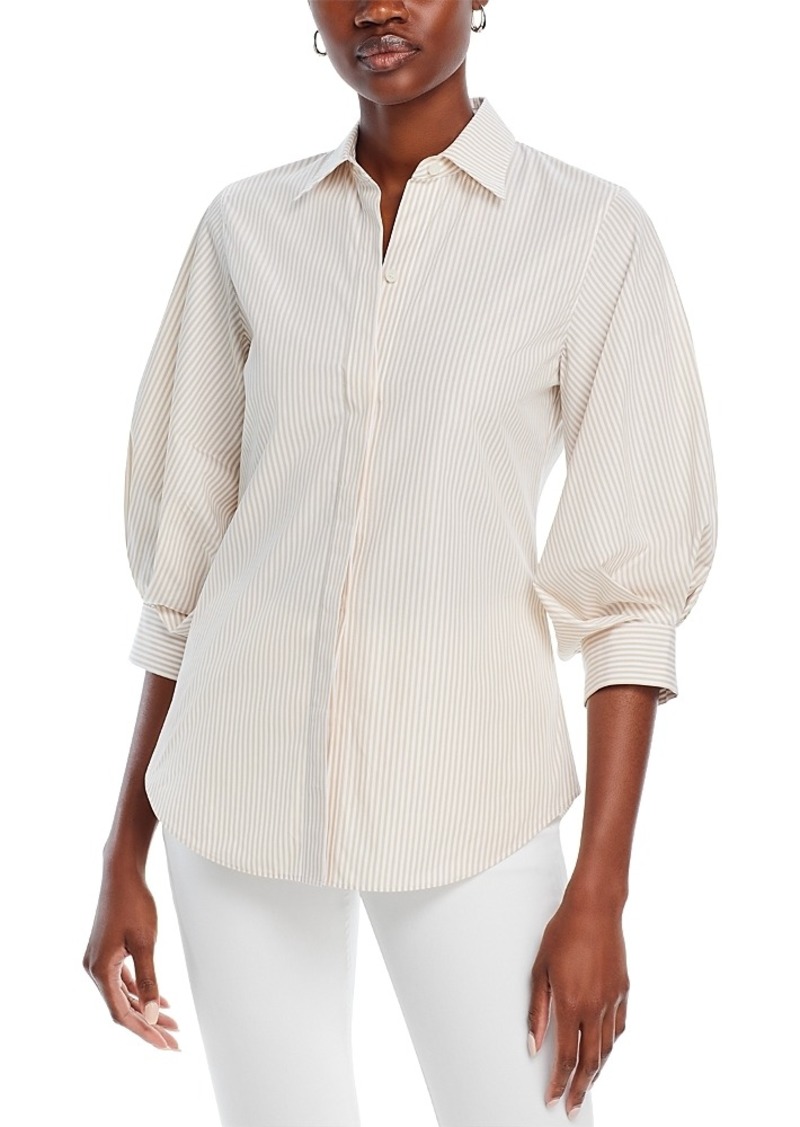 Lafayette 148 New York Balloon Sleeve Slim Blouse