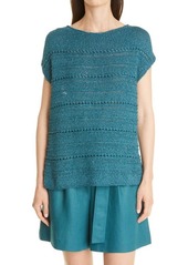 Lafayette 148 New York Bateau Neck Sweater in Deep Lagoon Multi at Nordstrom