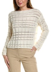 Lafayette 148 New York Bateau Neck Wool & Silk-Blend Sweater