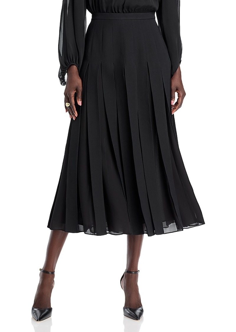 Lafayette 148 New York Box Pleat Midi Skirt