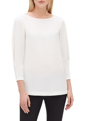 Lafayette 148 New York Caddie Finesse Crepe Blouse