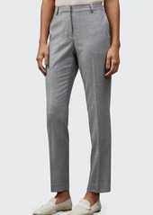 Lafayette 148 New York Clinton Timeless Italian Wool Silk Suiting Ankle Pant