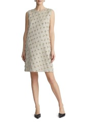 Lafayette 148 New York Clip Dot Jacquard Sleeveless Shift Dress