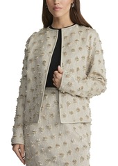 Lafayette 148 New York Collarless Jacquard Jacket