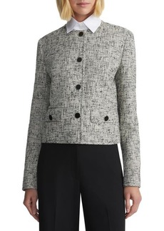Lafayette 148 New York Collarless Linen Blend Tweed Jacket
