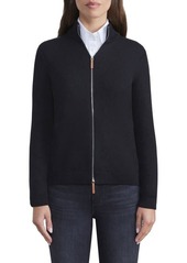 Lafayette 148 New York Cotton & Silk Knit Bomber Jacket