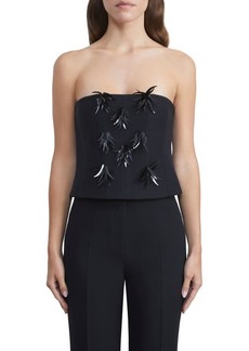 Lafayette 148 New York Embellished Strapless Top