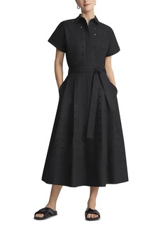 Lafayette 148 New York Eyelet Shirt Dress