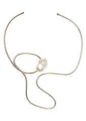 Lafayette 148 New York Fluid Baroque Pearl Necklace in Metallic Gold at Nordstrom