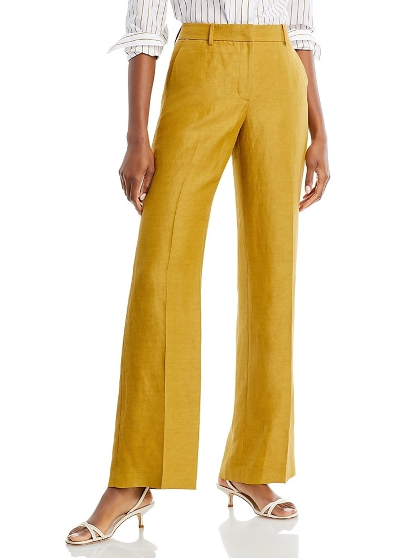 Lafayette 148 New York Gates Full Leg Linen Blend Pants