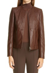 Lafayette 148 New York Harrigan Quilted Leather Jacket
