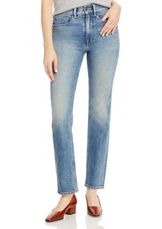 Lafayette 148 New York High Rise Straight Jeans in Faded Skyline